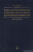 Поділ державної влади в умовах різних форм державного правління